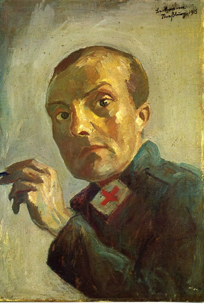 Self Portrait as a Nurse (1915) - Max Beckmann Tablo