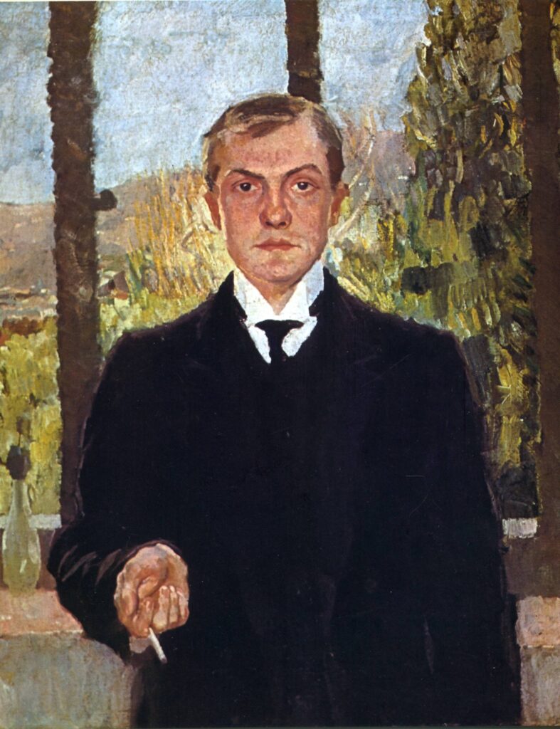 Self Portrait in Florence (1907) - Max Beckmann Tablo