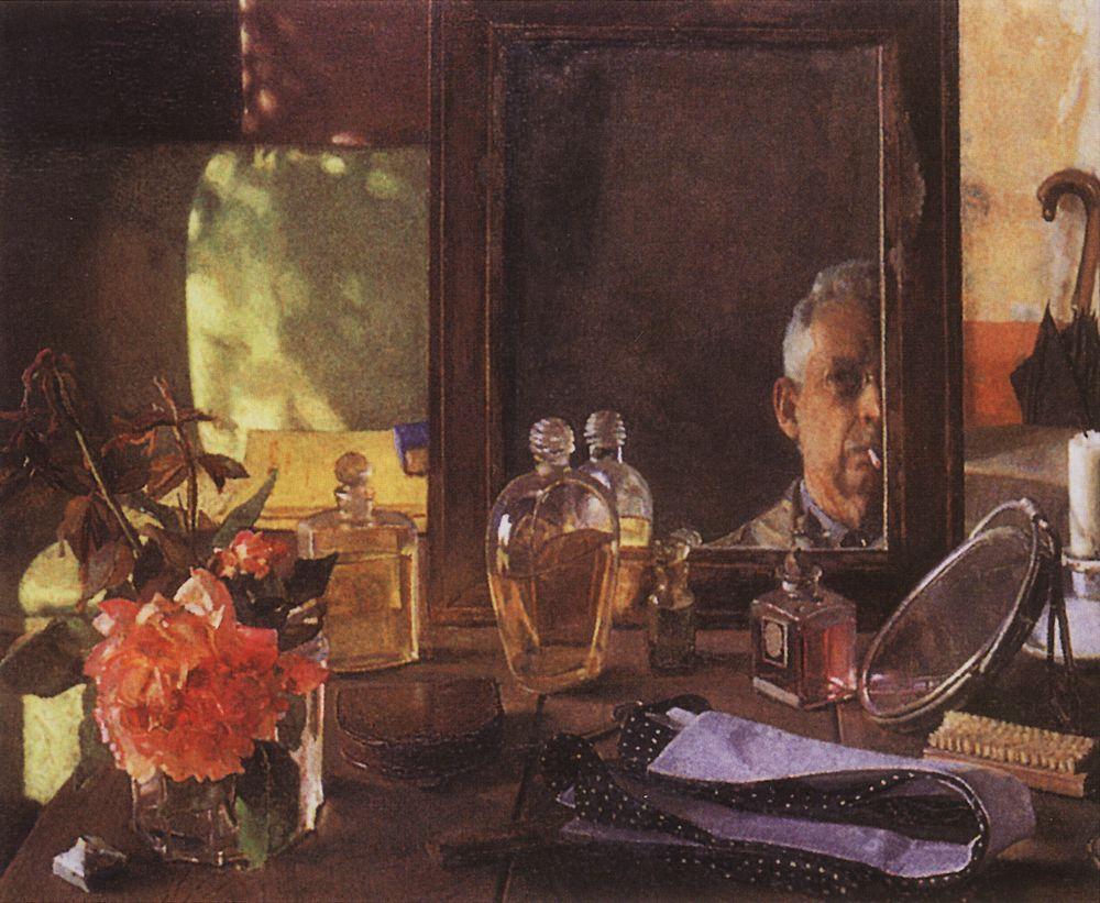 Self Portrait in the Mirror (1934) – Konstantin Somov Tablo