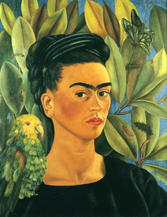 Self Portrait with Bonito (1941) – Frida Kahlo Tablo