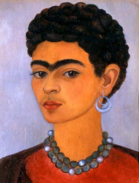 Self Portrait with Curly Hair (1935) – Frida Kahlo Tablo