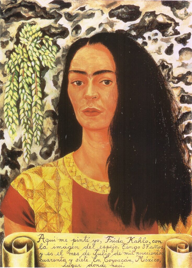 Self Portrait with Loose Hair (1947) - Frida Kahlo Tablo