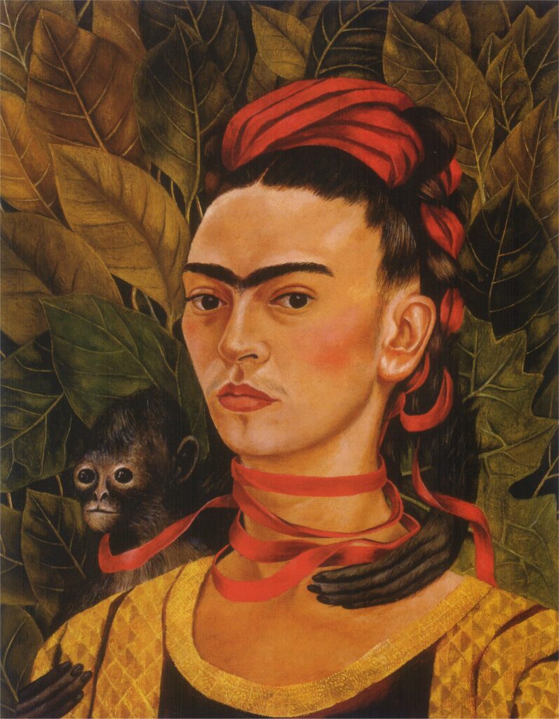 Self Portrait with Monkey (1940) - Frida Kahlo Tablo