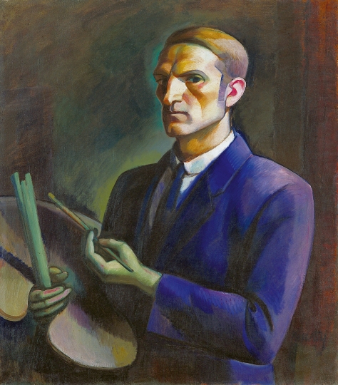 Self Portrait with Palette (1912) - Kmetty János Tablo