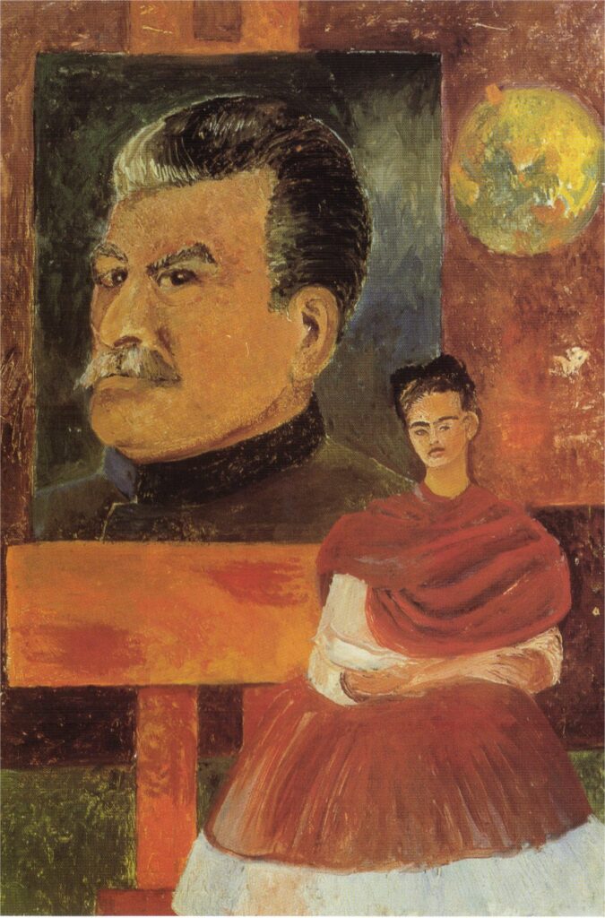 Self Portrait with Stalin (1954) - Frida Kahlo Tablo