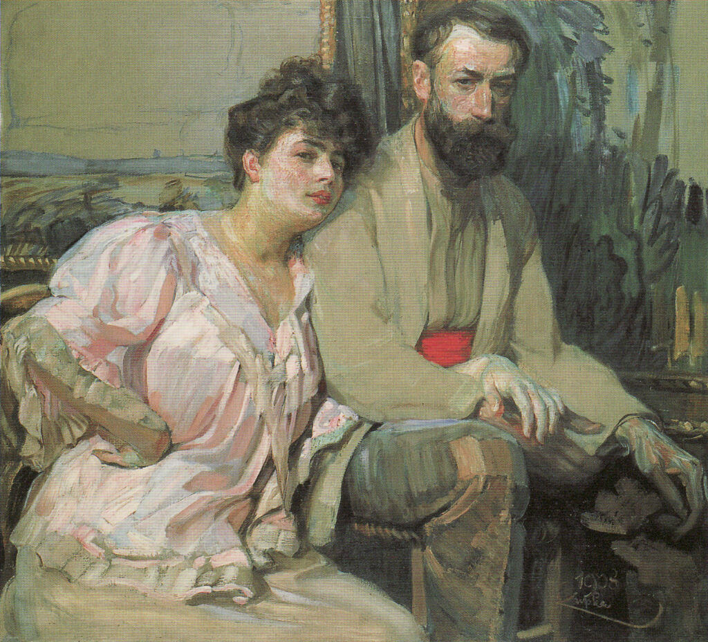 Self Portrait with Wife (1908) - František Kupka Tablo
