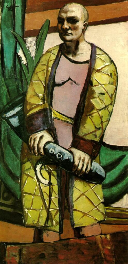 Self Portrait with a Saxophone (1930) - Max Beckmann Tablo