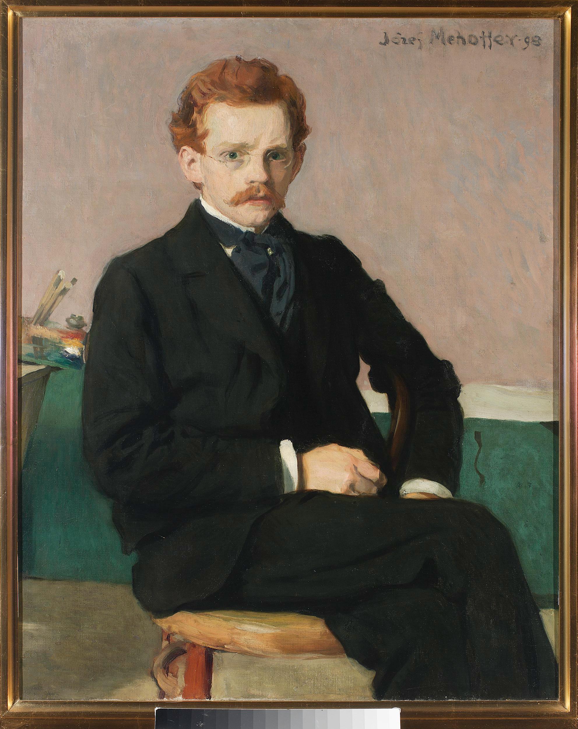 Self portrait (1898) - Józef Mehoffer Tablo