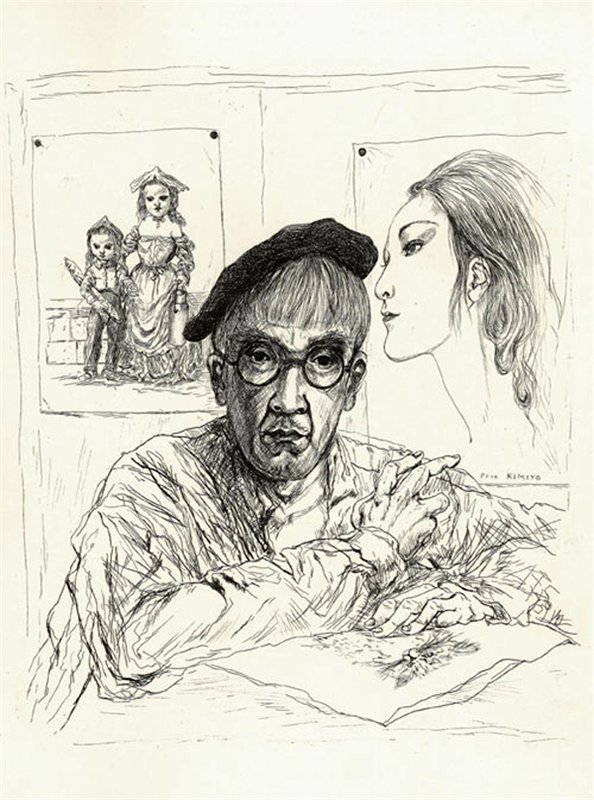 Self portrait (1951) – Tsuguharu Foujita Tablo