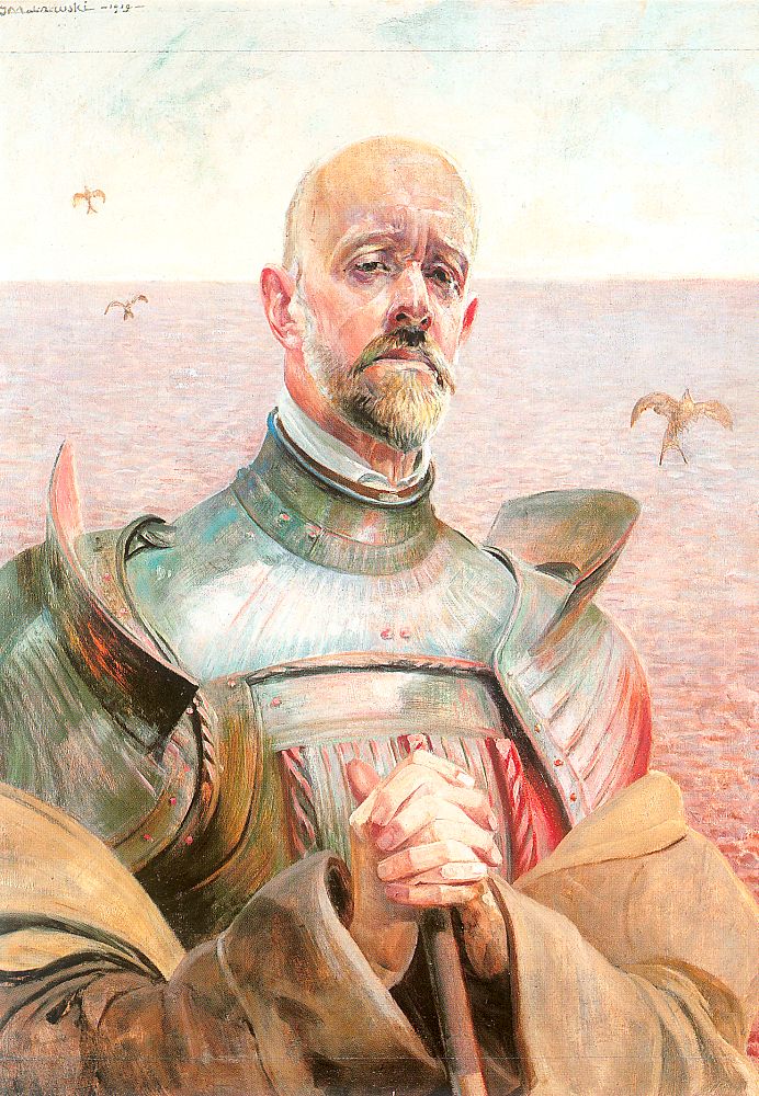 Self portrait in an armour - Jacek Malczewski Tablo