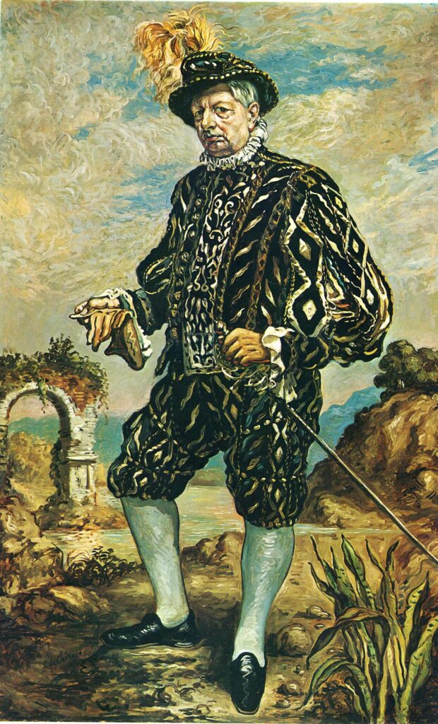 Self portrait in black costume (1948) - Giorgio de Chirico Tablo