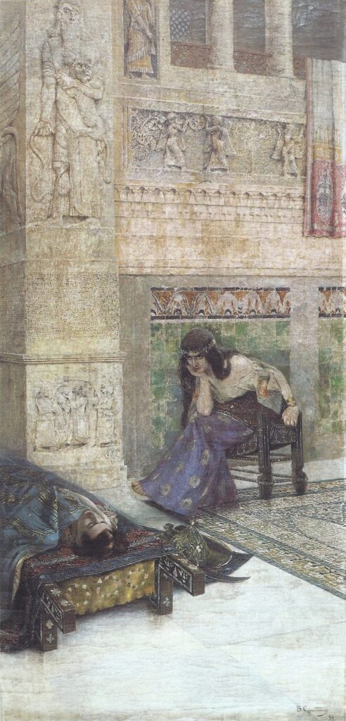 Semiramis and dead Ara the Beautiful (1899) - Vardges Sureniants Tablo