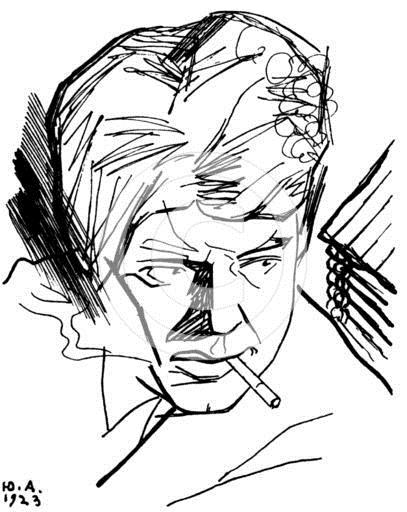 Sergei Yesenin, Russian poet (1923) – Jury Annenkov Tablo
