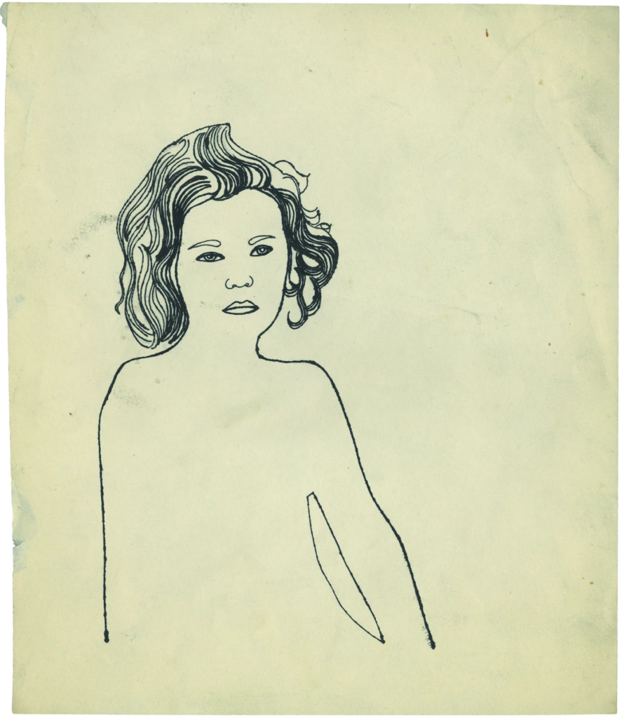 Serious Girl (1954) - Andy Warhol Tablo