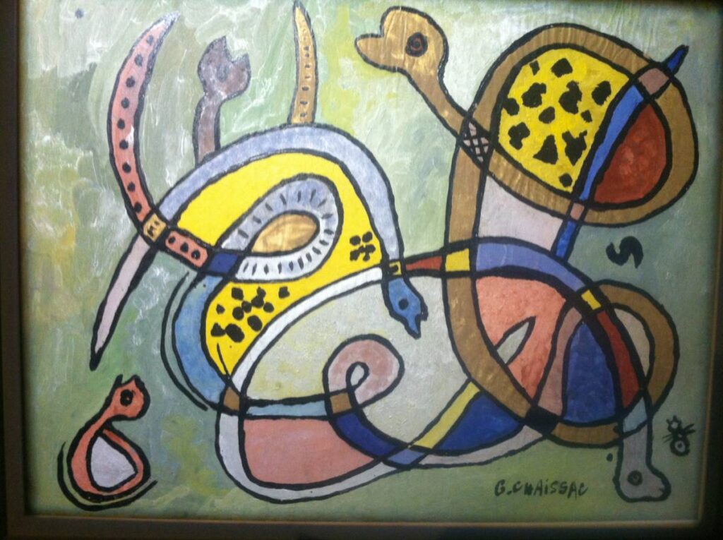 Serpents multicolores - Gaston Chaissac Tablo