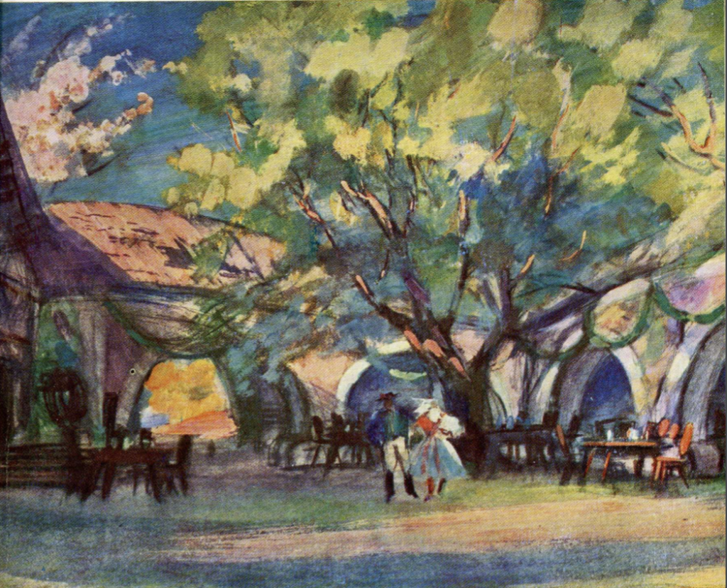 Set Decoration for Opera 'Sold Bride' by Smetana (1937) - Alexander Khvostenko-Khvostov Tablo
