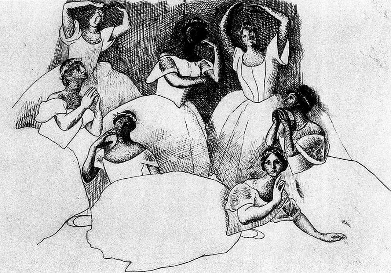 Seven ballerinas (1919) - Pablo Picasso Tablo