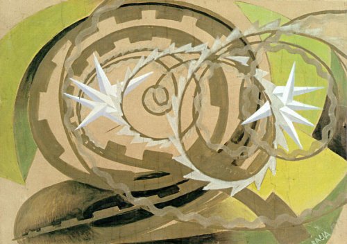 Shape and Noise of Motorcyclist (1913) – Giacomo Balla Tablo