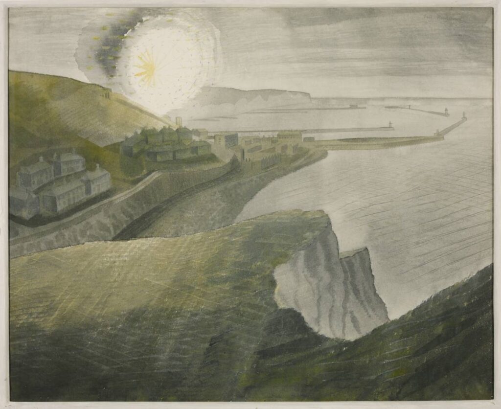 Shelling by night (1941) - Eric Ravilious Tablo