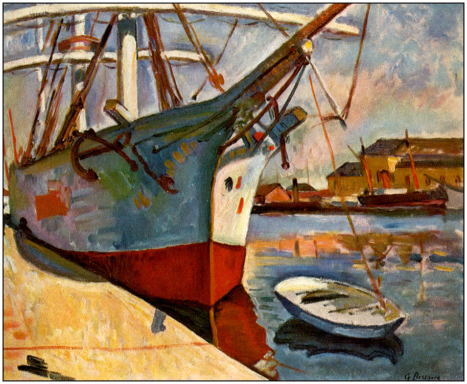 Ship at Le Havre (1905) - Georges Braque Tablo