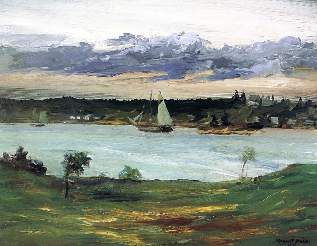 Ship in the Bay (1903) - Robert Henri Tablo