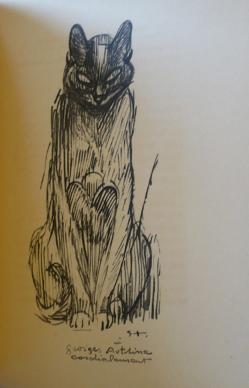Siamese cat ink drawing – Théophile Steinlen Tablo