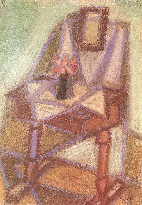 Side Table with Mirror (1951) - Kmetty János Tablo