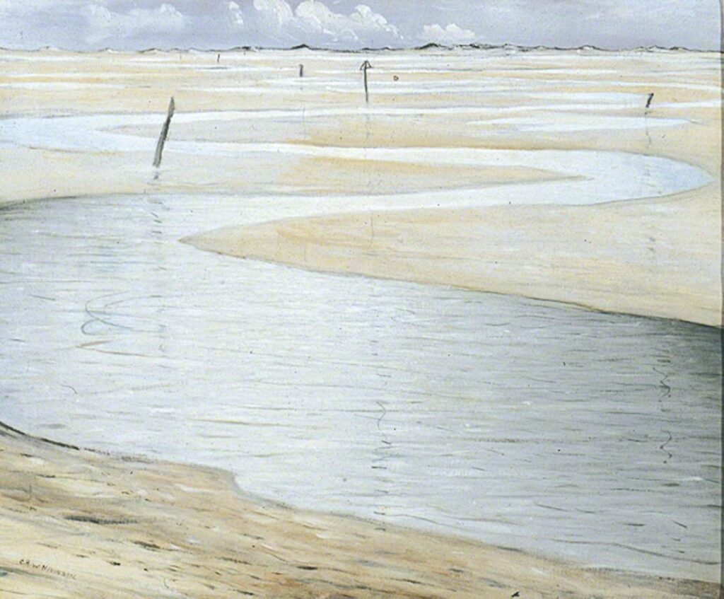 Silver Estuary (1925) - C. R. W. Nevinson Tablo