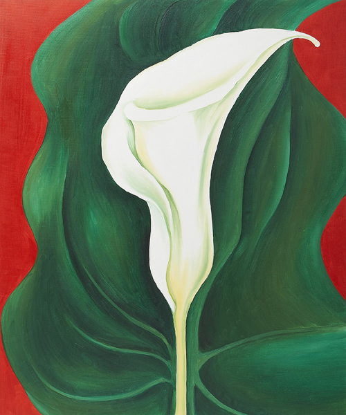 Single Calla Lily (Red) - Georgia O'Keeffe Tablo