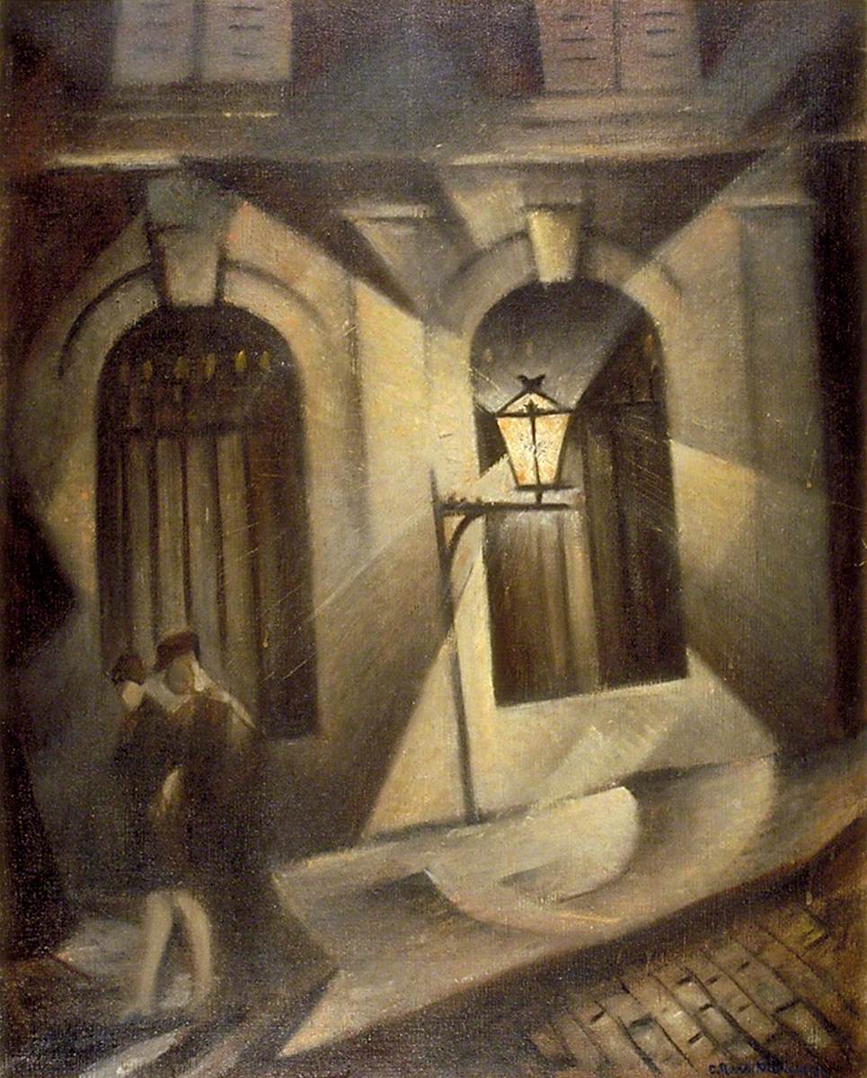 Sinister Paris Night - C. R. W. Nevinson Tablo