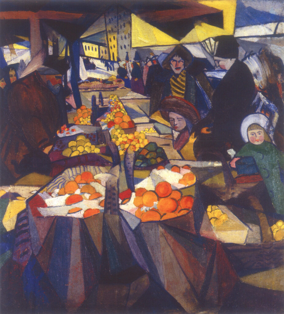 Sinny market. Kyiv (1914) - Oleksandr Bogomazov Tablo