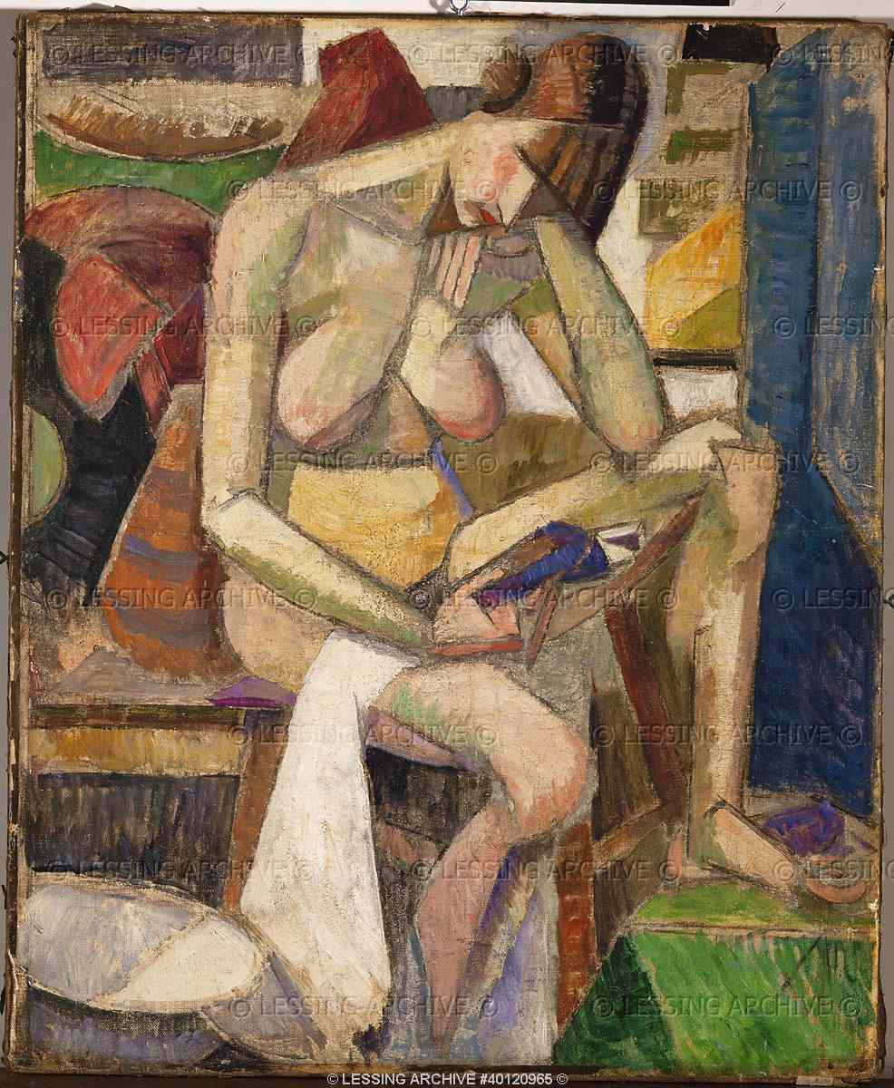 Sitting nude (1909) - Albert Gleizes Tablo