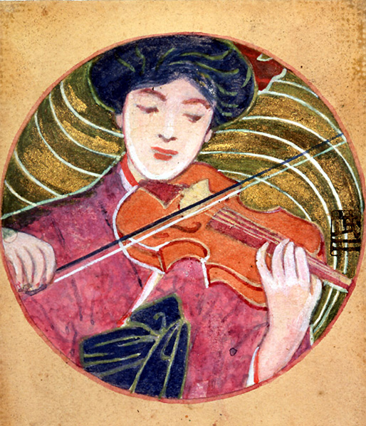 Six Themes About Music (violin) – Fujishima Takeji Tablo