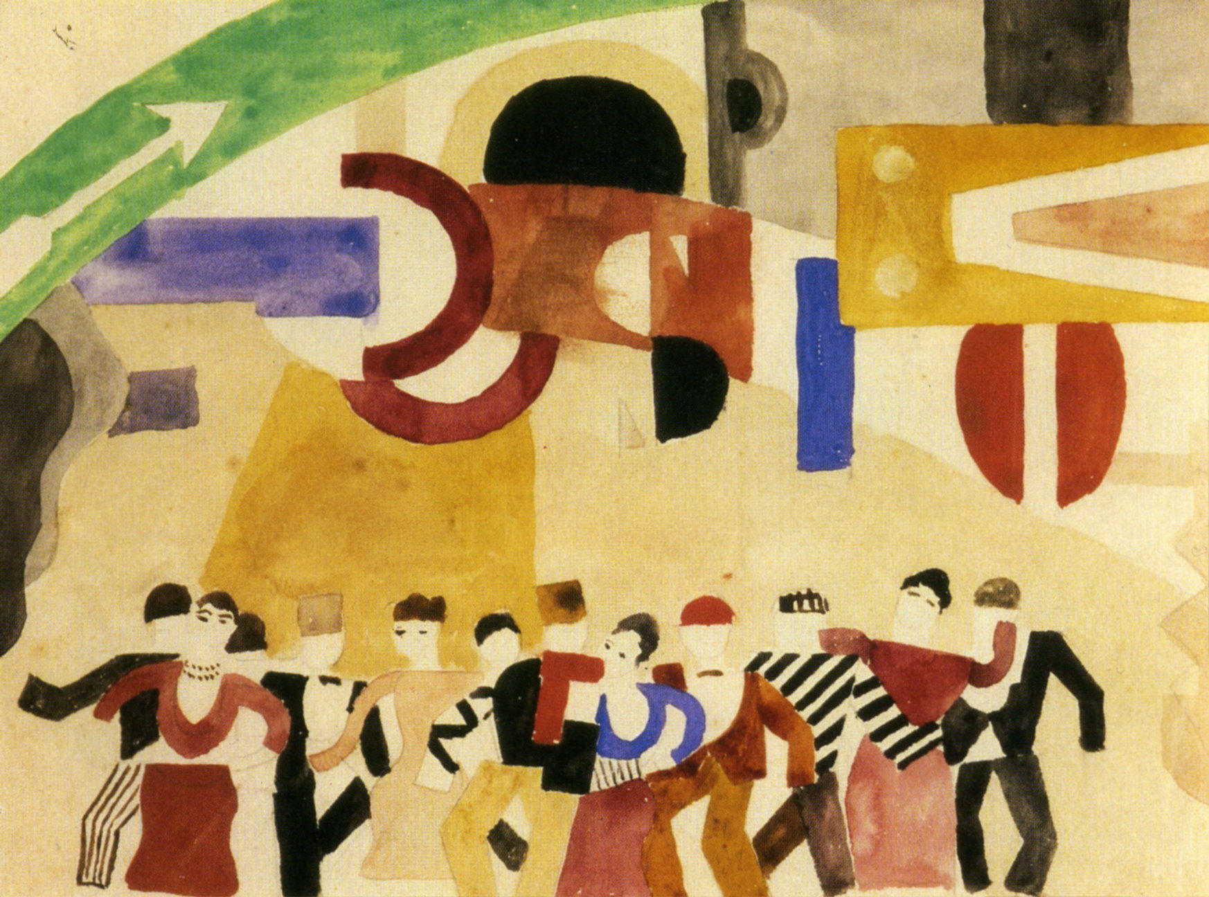 Skating Rink drawing of decoration (1921) - Fernand Léger Tablo