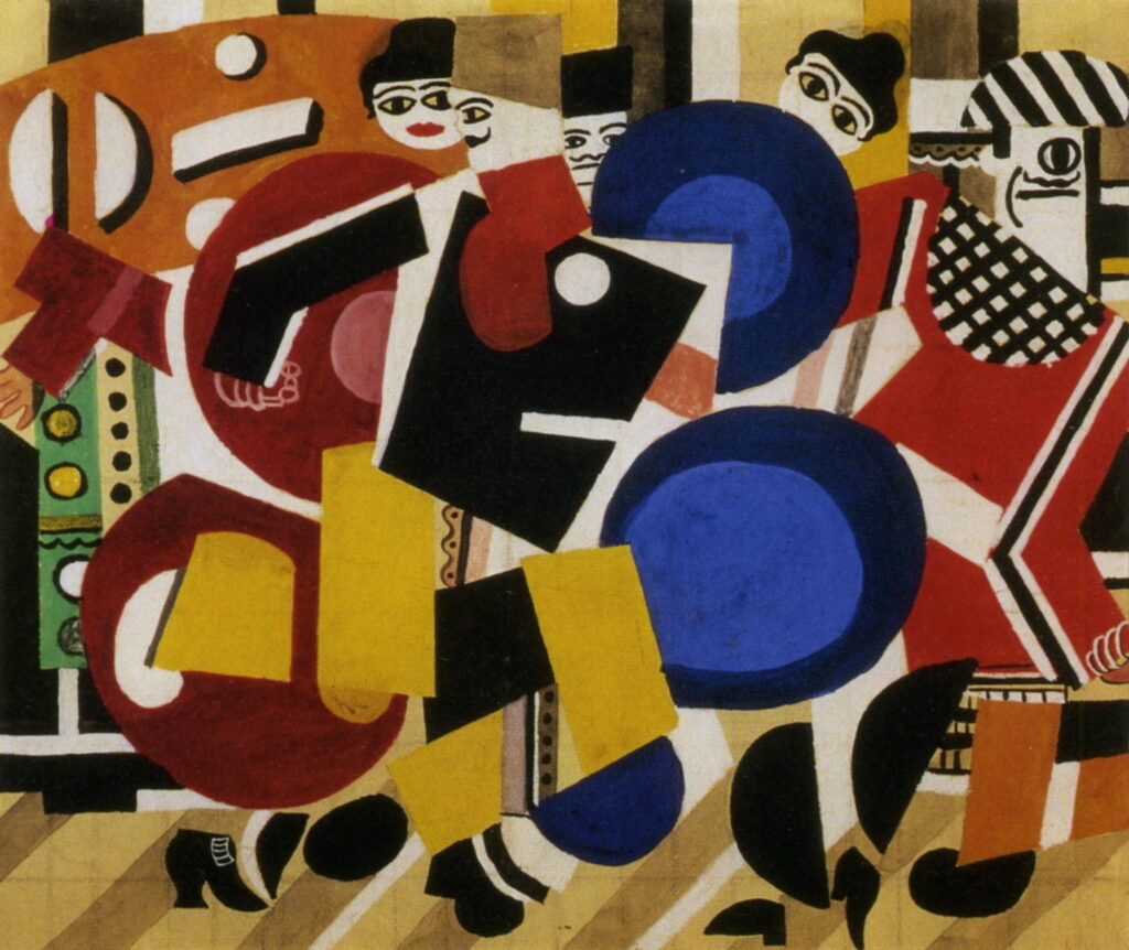 Skating Rink drawing of the curtain of scene (1921) - Fernand Léger Tablo