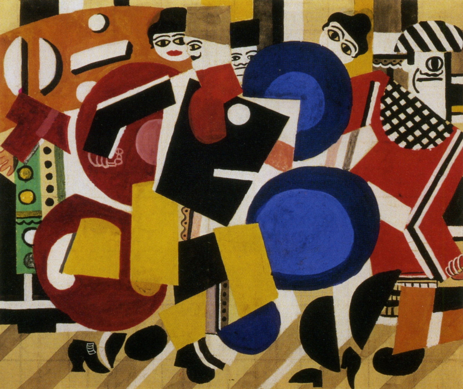 Skating Rink drawing of the curtain of scene (1921) - Fernand Léger Tablo