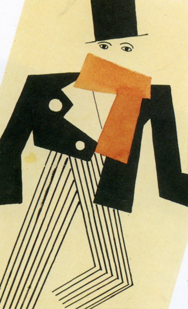 Skating Rink the Insane drawing of costume for Jean Börlin (1921) - Fernand Léger Tablo