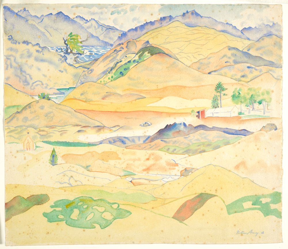 Sketch for 'Central Otago' (1953) - Rita Angus Tablo