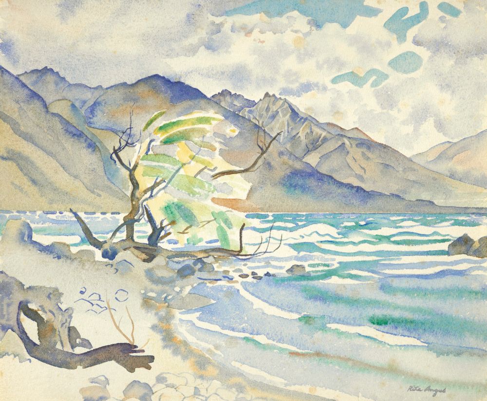 Sketch for Central Otago (Lake Wakatipu and the Remarkables) (1953) - Rita Angus Tablo