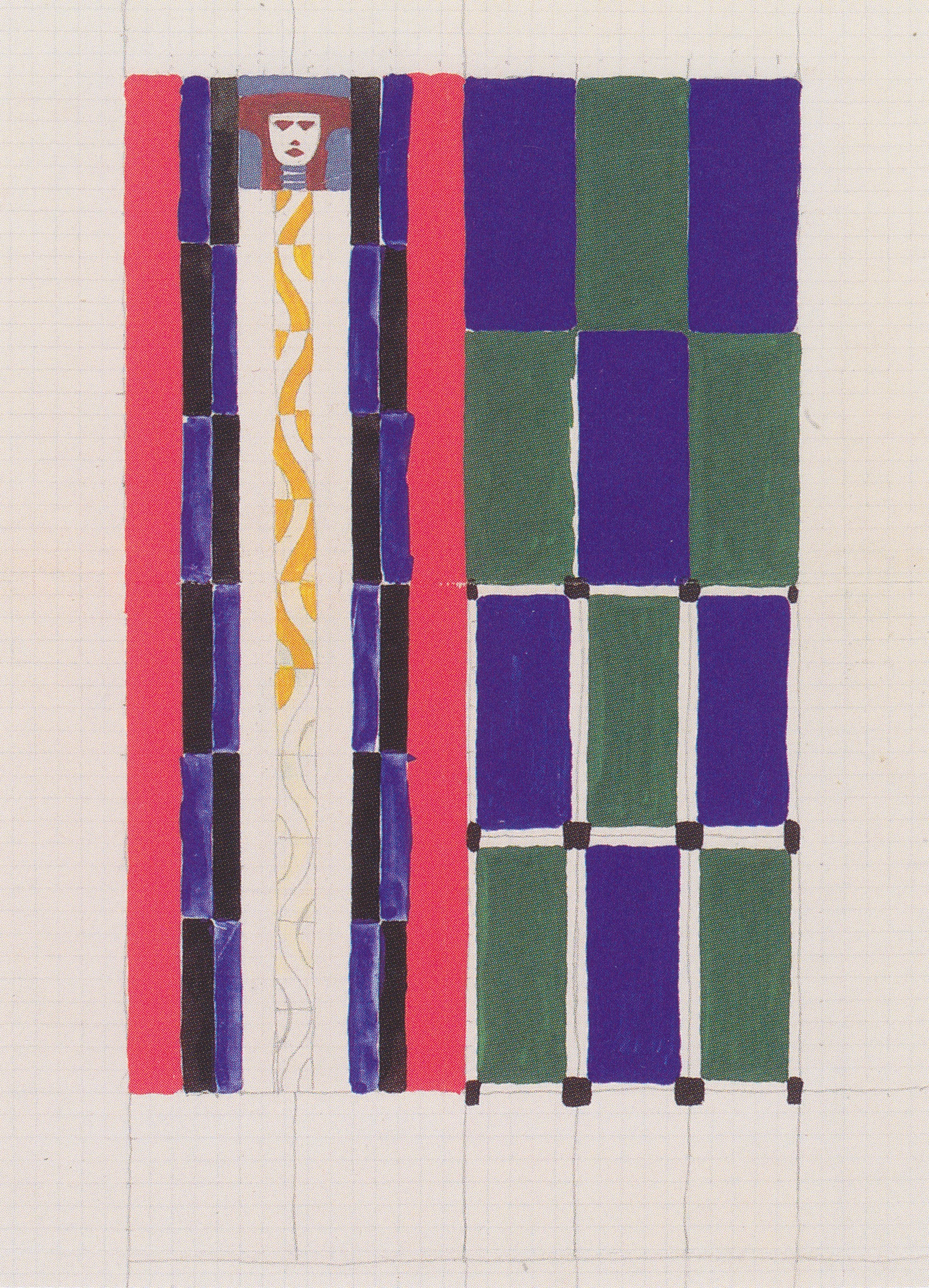 Sketch for a poster of the Vienna Workshop (1904) - Koloman Moser Tablo kanvas tablo