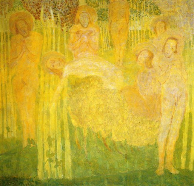 Sketch for fresco (1907) - Kazimir Malevich Tablo