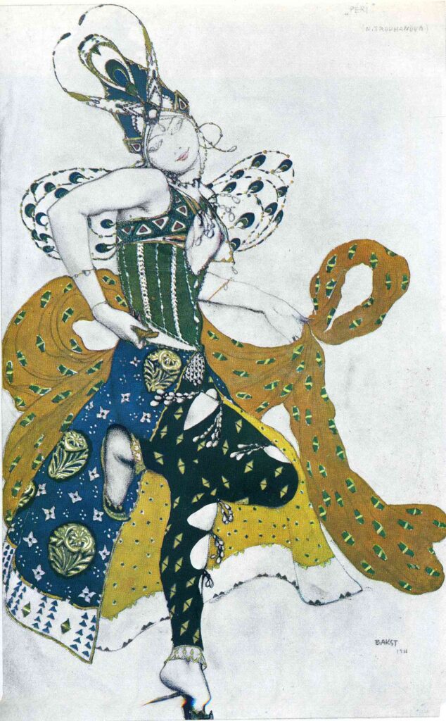 Sketch for the ballet 'La Peri', by Paul Dukas (1911) - Léon Bakst Tablo