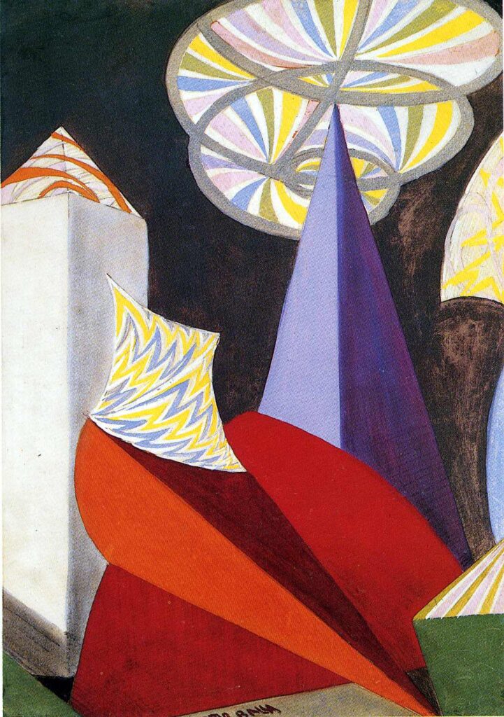 Sketch for the ballet by Igor Stravinsky Fireworks (Feu d'artifice) - Giacomo Balla Tablo