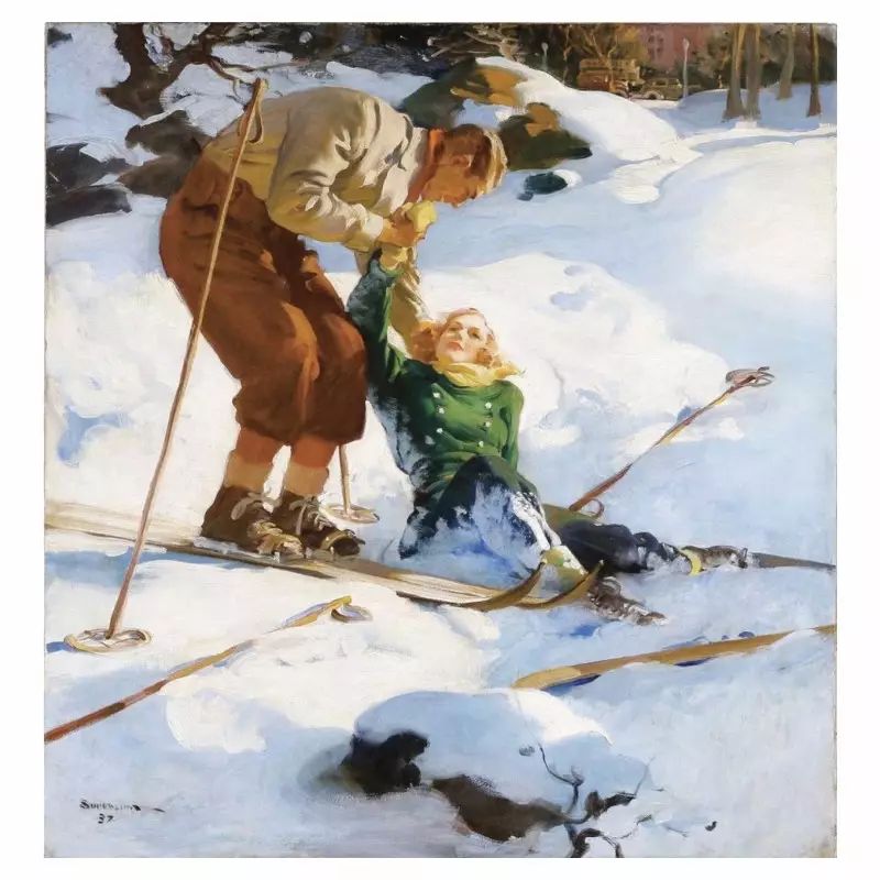Skiers (Snow emergency) - Haddon Sundblom Tablo