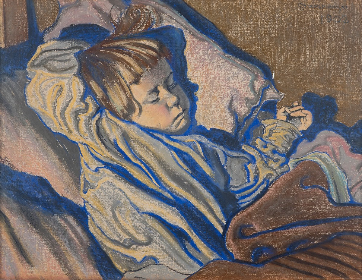 Sleeping Mietek (1902) - Stanisław Wyspiański Tablo