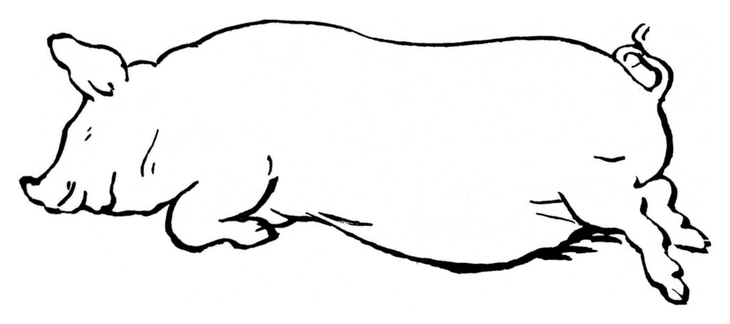 Sleeping Pig - Theodor Severin Kittelsen Tablo