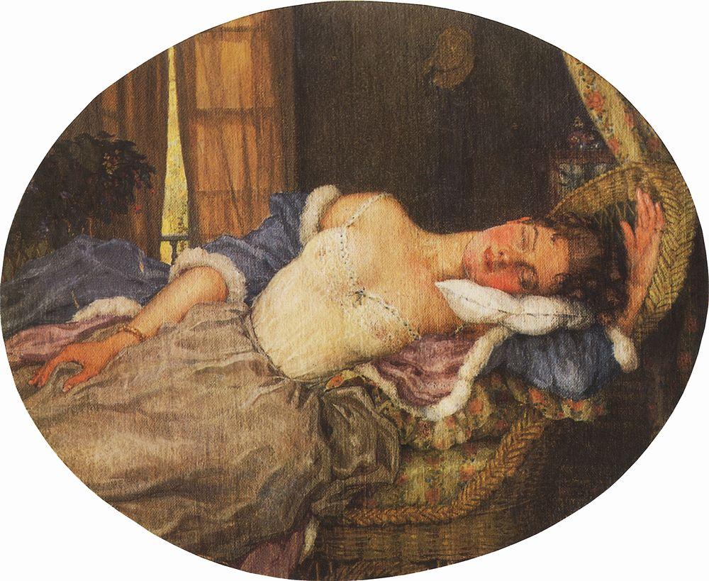 Sleeping Young Woman (1922) – Konstantin Somov Tablo