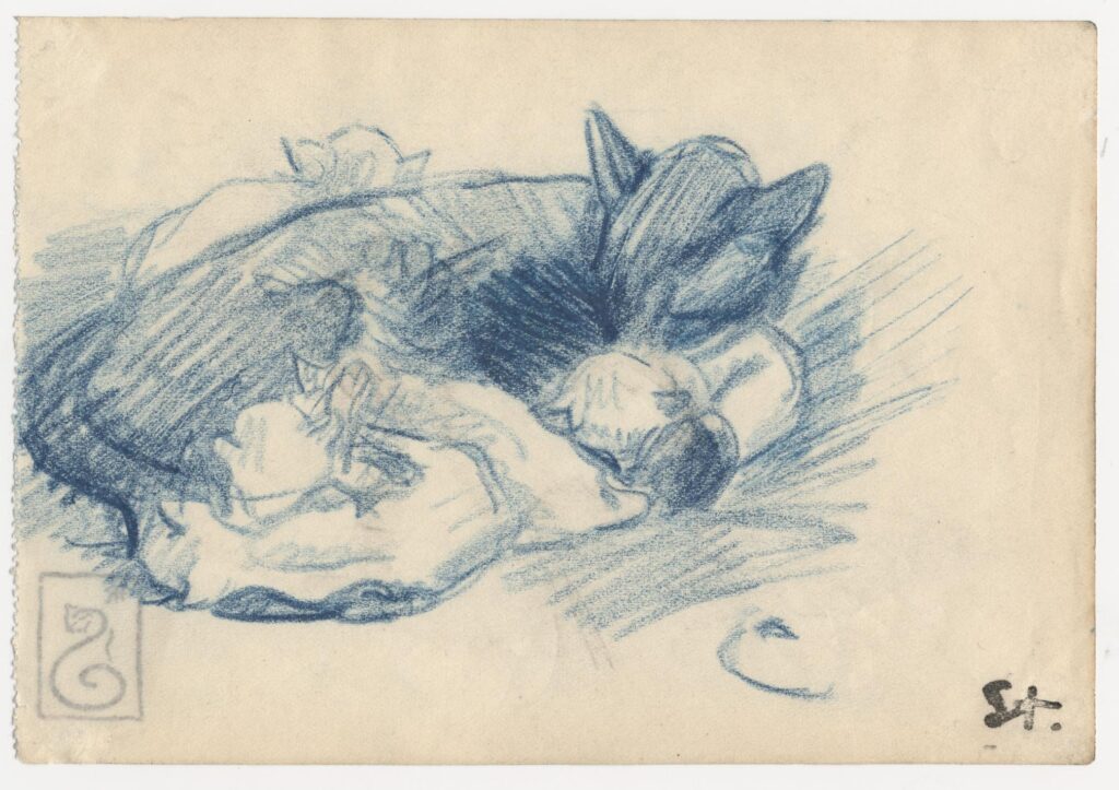 Sleeping cats - Théophile Steinlen Tablo