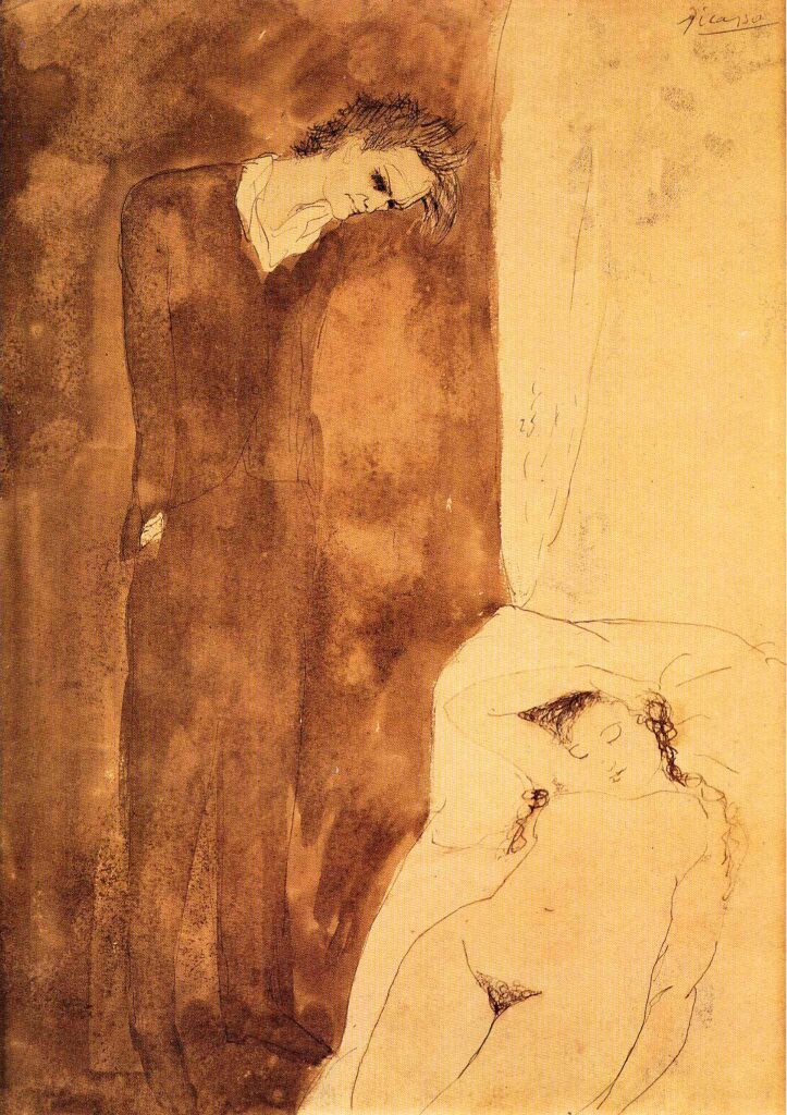Sleeping nude (1904) - Pablo Picasso Tablo