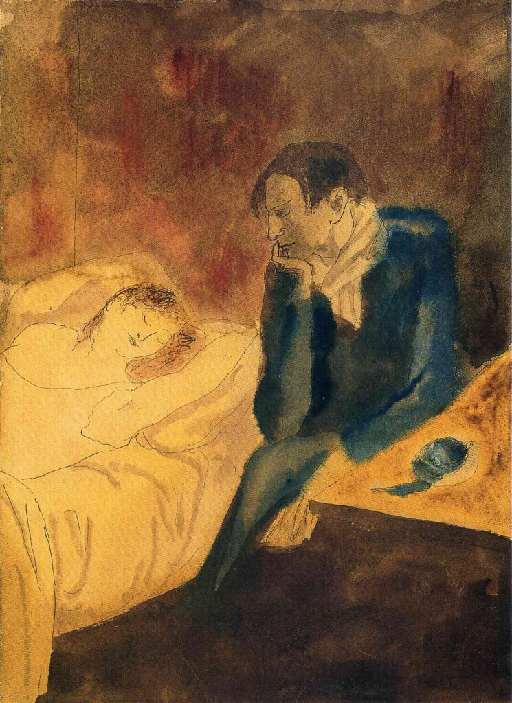 Sleeping woman (Meditation) (1904) - Pablo Picasso Tablo